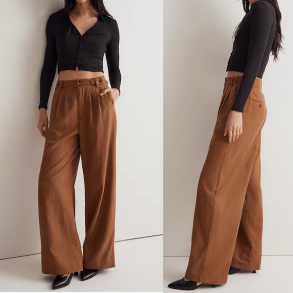 Madewell Pants - Madewell Viral Harlow Wide Leg Pants in Brown Size 6